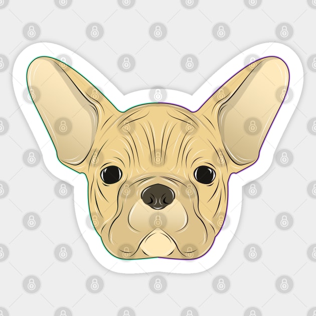 cute puppy face Sticker by dwalikur